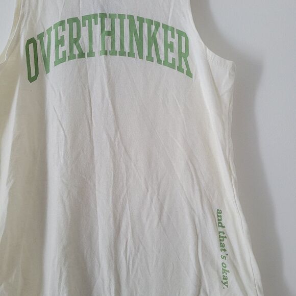 Overthinker Women's Cream Tank Top - Picture 3 of 5